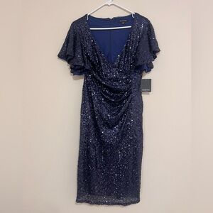 Marina dresses. Size 8. Sparkly beautiful elegant dress. Navy blue color.